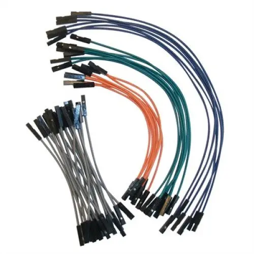 Mb-942 - Jumper Wire Female Female 24Awg Assorted Colour/Length 40Pc/Pkg 1