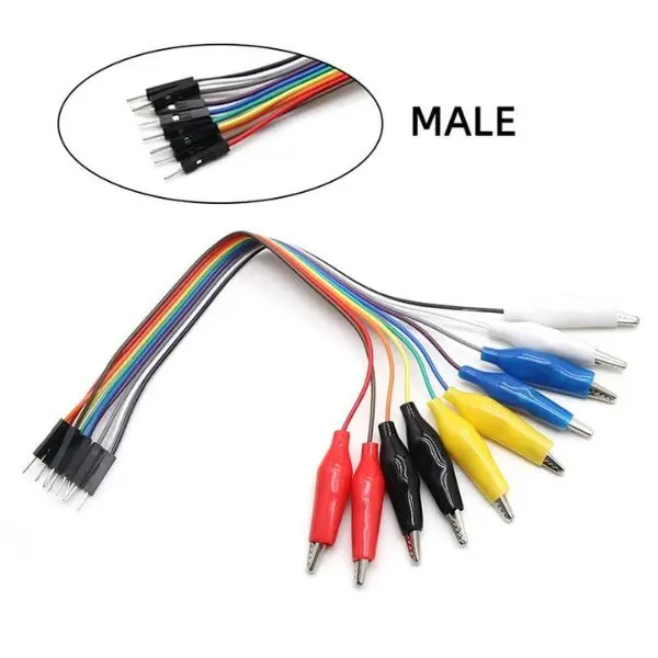 Ebht-5152 - Jumper Wire Male To Alligator Clip 10Pin 20Cm Long 1
