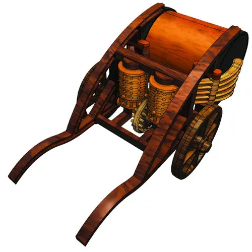 61001 - Mechanical Drum Leonardo Da Vinci Model Kits 1