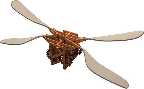 61018 - Mechanical Butterfly Leonardo Da Vinci Model Kits 1