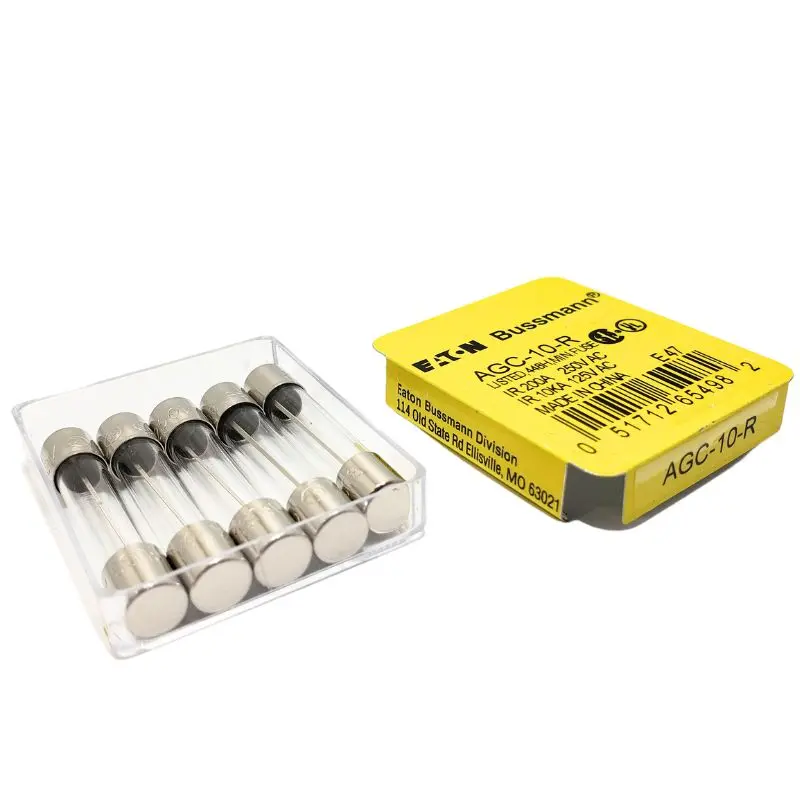 Agc-10-R - Fuse Fb 10A 250V 6.3X32mm Glass  (5 Pcs/Pkg) 2