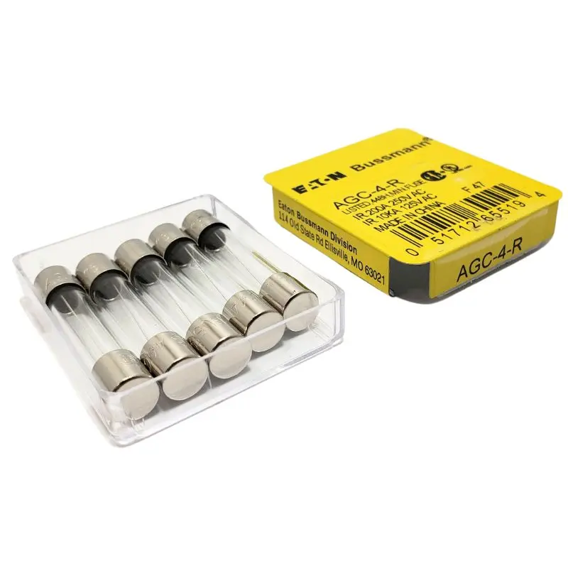 Agc-4-R - Fuse Fb 4A 250V 6.3X32mm Glass  (5 Pcs/Pkg) 2