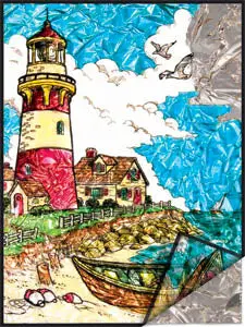Fpbn-2 - Lighthouse-Foil Painting By Numbers 1