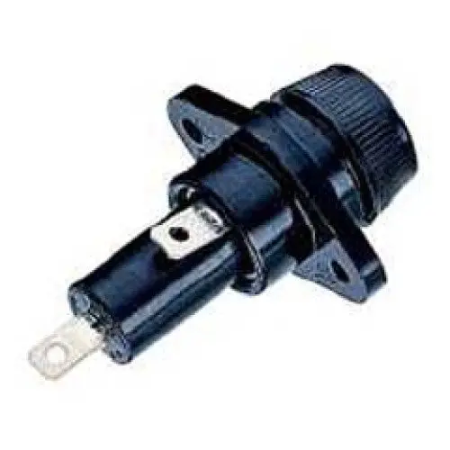 Cq-225-Se - Fuse Holder 10X38mm Panel Mount Slot Screw On Knob Qt St 30A600v 1