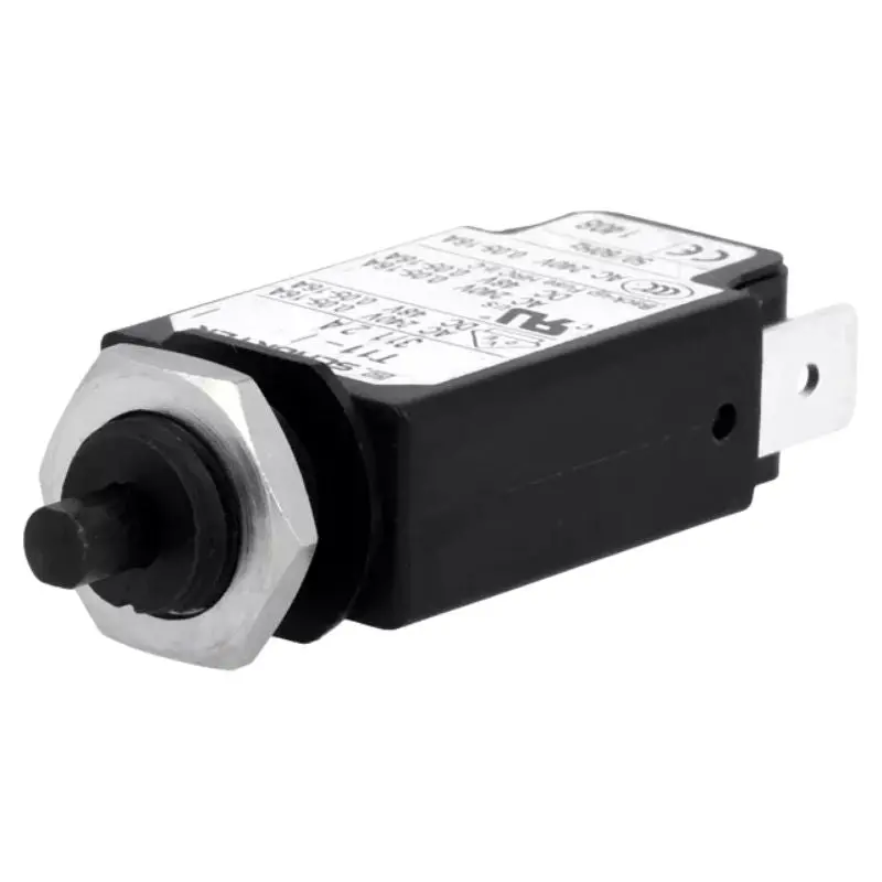 4400.0193 - Circuit Breaker 2A 240Vac Push Chmt 1P 9.5Mm Dia Qt Blk 1
