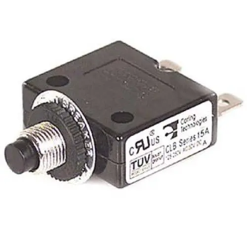 B7050 - Circuit Breaker 50A 250Vac Push Chmt 1P 11Mm Dia Qt 6.3Mm 1