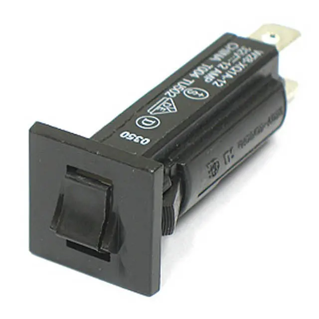 B8010 - Circuit Breaker 10A 250Vac Rocker Chmt 1P 16Mm Dia Qt 6.3Mm 1