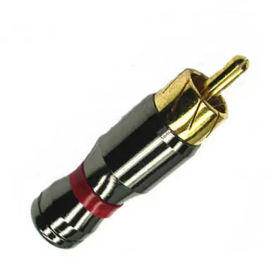 Ag1012r - Rca Plug Inline Sol Metal Red Gold 1
