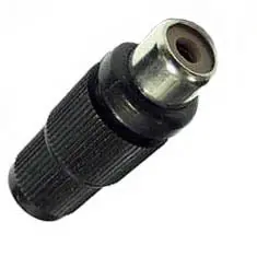 250-610 Bk - Rca Jack Inline Sol Plastic Black Tin (2 Pcs/Pkg) 1
