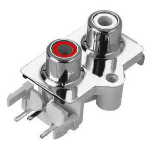 Gab-663-1 - Rca Jack Pcst 2Pos Plast White Tin 1