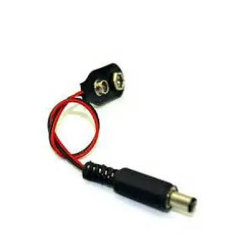 Battery Snap 9V Dc - Battery Snap 9V To 2.1Mm Dc Pwr Plug I Type Snap (2 Pcs/Pkg) 1