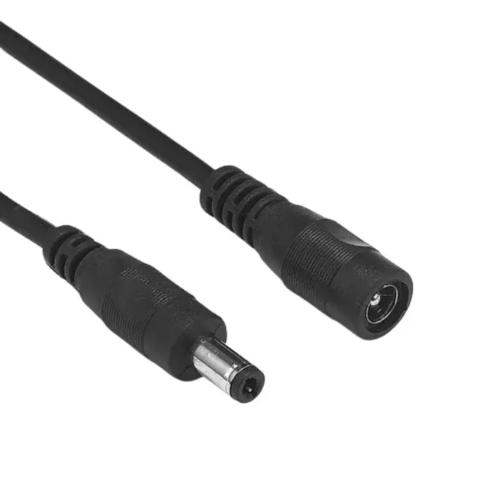 Gam-5505B - Dc Power Cable Assy 2.1Mm Pl To Jk 5Ft Extension Cable Black 1