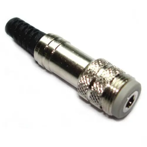 70-067 - Audio Jack 3.5 Stereo 4C In-Line Metal With Coupling Ring 1