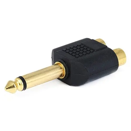 1274-0880 - Audio Adapt 6.3Monopl-Rcajkx2 Gold Plated 1