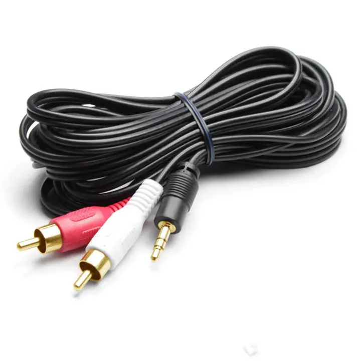 Gay-3904B - Audio Cable 3.5 Stereo Pl-Rcapx2 6Ft Gold 1