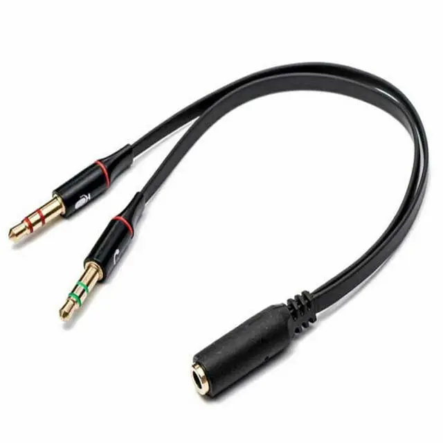 131906-00 - Audio Cable 3.5Mm 4Cjk-2X3cpl 6Ft Blk Combines Mic And Audio 1