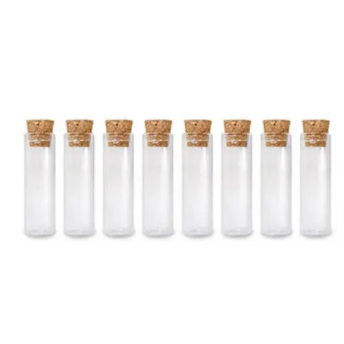 Gb852 - Vials Clear Glass With Cork Lid 12Mmx40mm 3Ml (8 Pcs/Pkg) 1