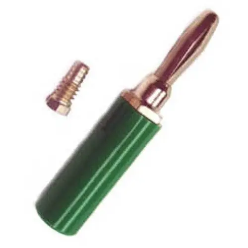 108-1764-101 - Banana Plug Through Hole Std Green Insulated 1