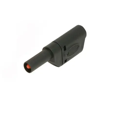 2274-0012 - Banana Plug Solderless Std Black Insulated Stackable 1
