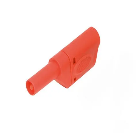 1274-0012 - Banana Plug Solderless Std Red Insulated Stackable 1