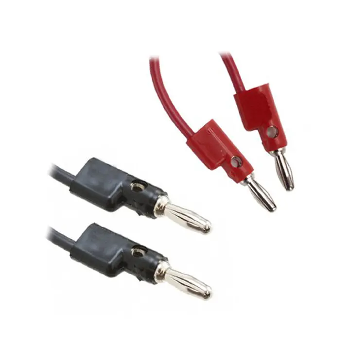 05Als04 - Banana Plug To Plug Cable 3Ft Blk And Red 1
