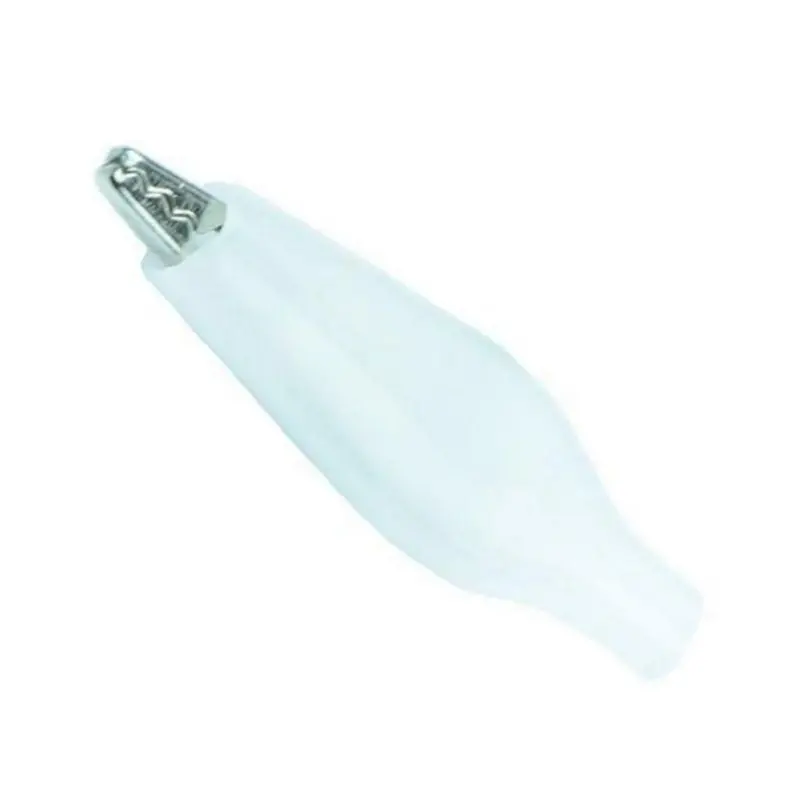 Instr-000009 - Alligator Clip W/Boot Wht Small 1