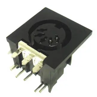 Gbq-347H-1 - Din Jack 5Pos Pcra Plastic 180De 1