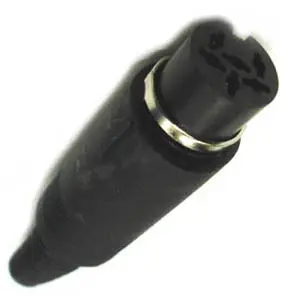 25-160-1 - Din Jack 6Pos Inline Plastic Black 1