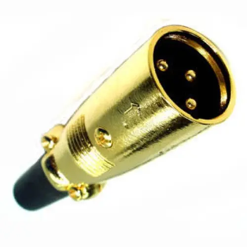 Mc1005g - Xlr 3Pl Inline Gold Solder Metal 1