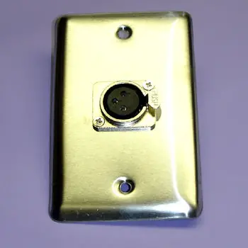 Cat-1Mxlr - Wall Plate Xlr 3Jk Lock Metal 1