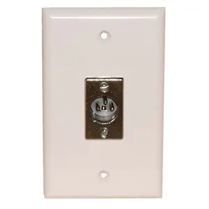 75-714 - Wall Plate Xlr 3Pl Plas White Microphone Connector 1