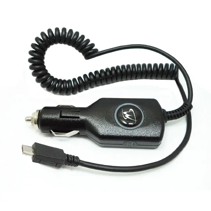Msdvdqcmicro - Usb Car Charger W/Micro Usb 6Ft Black Curly Cable 1