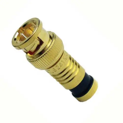Gca-153 - Bnc Plug Rg6 Compression Black Gold Plated 1