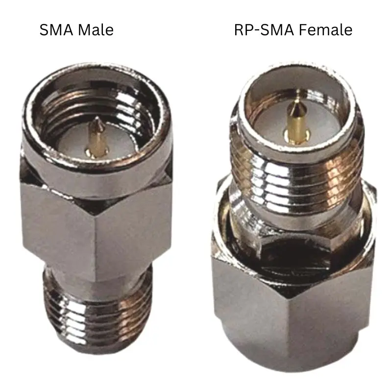 Adp-Smam-Rpsf - Sma Adapter Male To Rpsma Female For Use With Wifi Antenna Cable 1