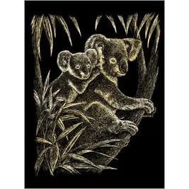 Golf17 - Gold Engraving Koala Bears 1