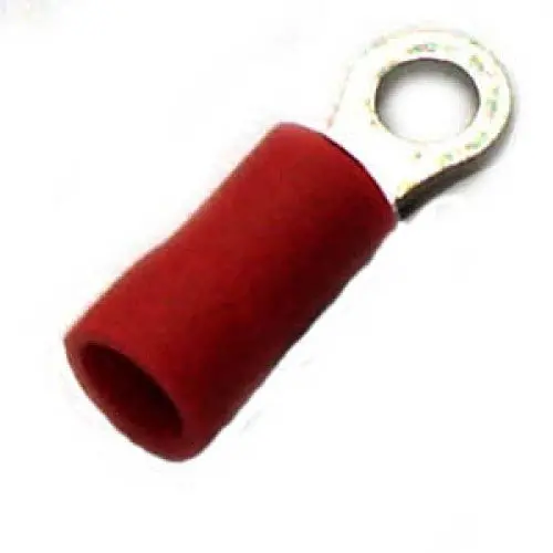 160102-1000 - Ring Term Red #6 22-18Awg Id-3.7Mm Od-5.5Mm (1000 Pcs/Pkg) 1