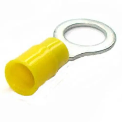 230225Rv - Ring Term Yel 5/16In 12-10Awg Id-8.15Mm Od-15Mm Double Crimp (4 Pcs/Pkg) 1