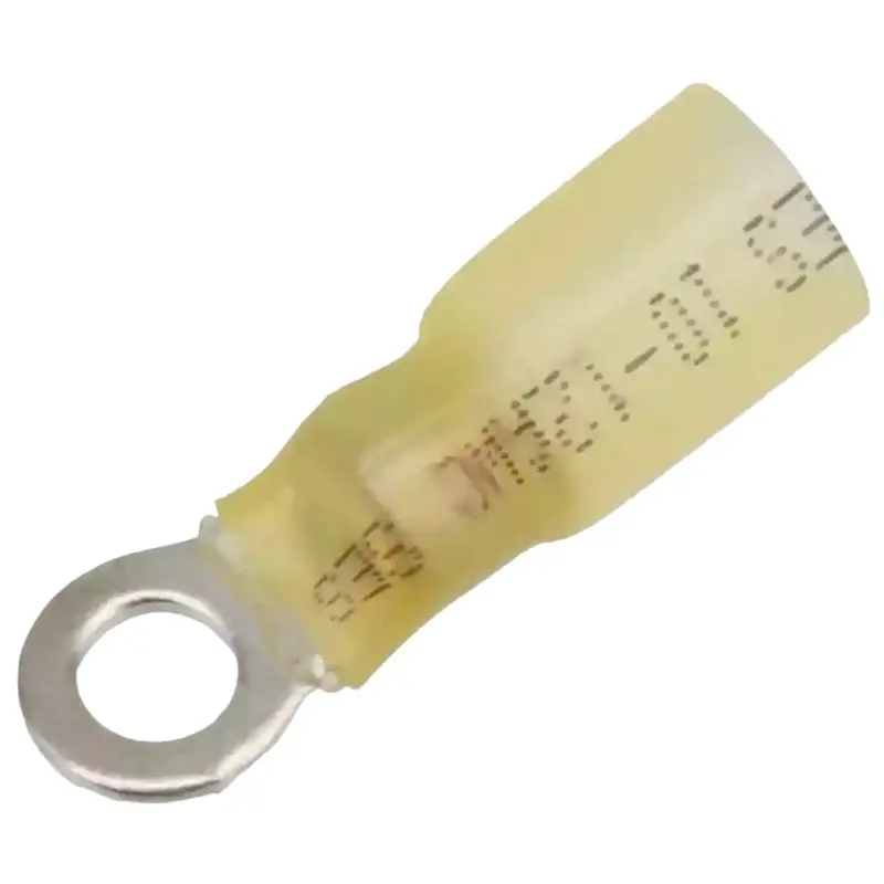 Gqac-4410-100 - Ring Term Yel #10 12-10Awg Heatshrinkable Id-4.9Mm Od-9.5Mm (100 Pcs/Pkg) 1