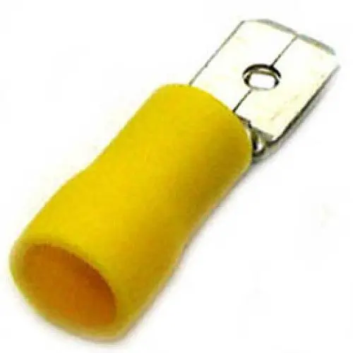21-145M - Quick Conn Male Yel 0.250In 12-10Awg 6.35X0.8Mm (8 Pcs/Pkg) 1