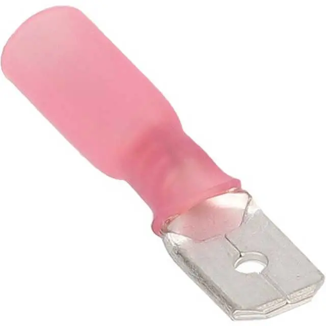 Gqcc-5763-6 - Quick Conn Male Red 0.250In 22-18Awg 6.35X0.8Mm Shrinkable (6 Pcs/Pkg) 1