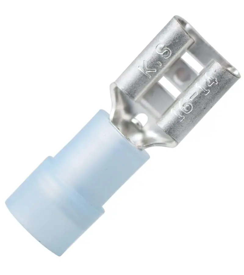 230818 - Quick Conn Fem Blu 0.250In 16-14 Awg 6.4X0.81Mm Nylon Double Crim (5 Pcs/Pkg) 1