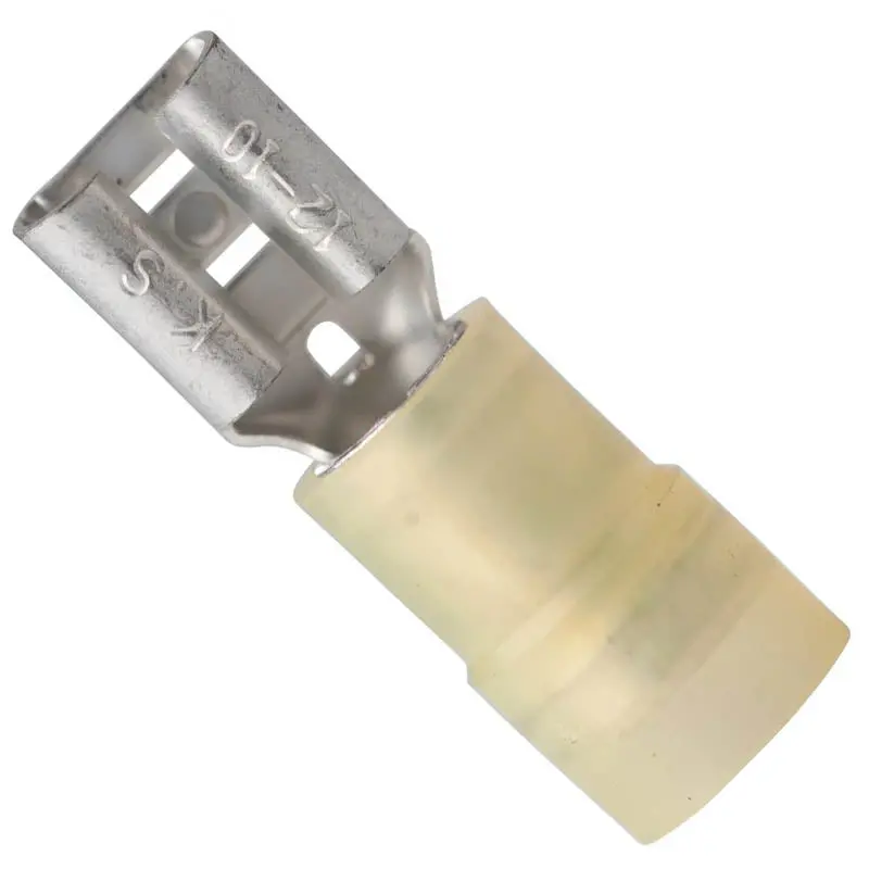 230828 - Quick Conn Fem Yel 0.250In 12-10 Awg 6.4X0.8Mm Nylon Double Crimp (4 Pcs/Pkg) 1
