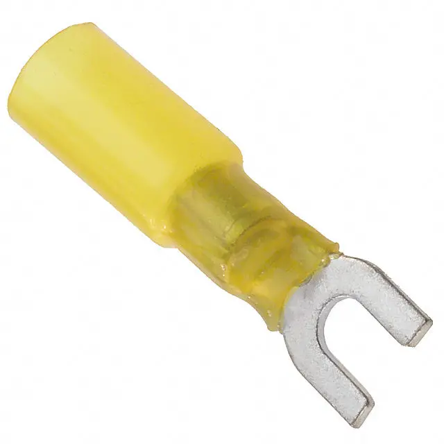 Gqfe-1462-4 - Spade Term Yel #10 12-10Awg Id-4.8Mm Width-9Mm Heat Shrink (4 Pcs/Pkg) 1