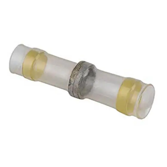 76-Hisbc12 - Butt Conn Heat Shrink 12-10Awg W/Solder Ring Yellow (10 Pcs/Pkg) 1