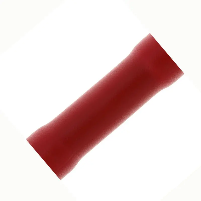 160580 - Butt Conn Red 8Awg Crimp 600V 0.33X1.39In Tinned Copper 1