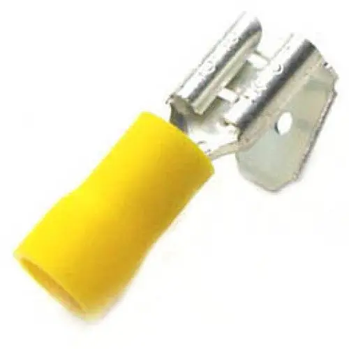 160463-100 - Piggyback Disconnect Yel 0.250In 12-10Awg 6.35X0.8Mm (100 Pcs/Pkg) 1