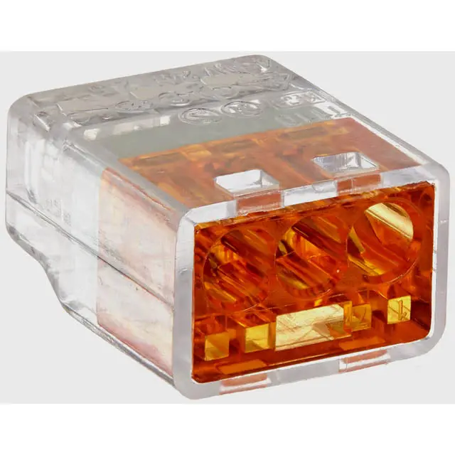 Piwc-3-B - Push-In Conn Orange 3C/22-12Awg Sol/Str 600V 105C Cu Wire Only (2 Pcs/Pkg) 1