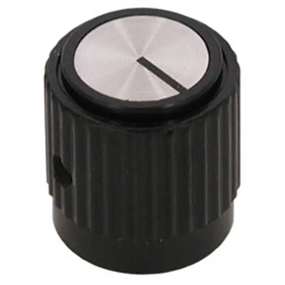 1274-0018 - Knob 1/4In Plast 18Mm Screw Black 1