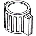 Haaw-151-1 - Knob 1/4In Plast 13Mm Snapon Grey 1