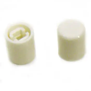 A041602 - Knob 1/4In Plast 10Mm Snapon Wht  (2 Pcs/Pkg) 1